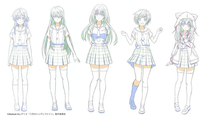 HACHIGATSU NO CINDERELLA NINE Shares Character Line Art