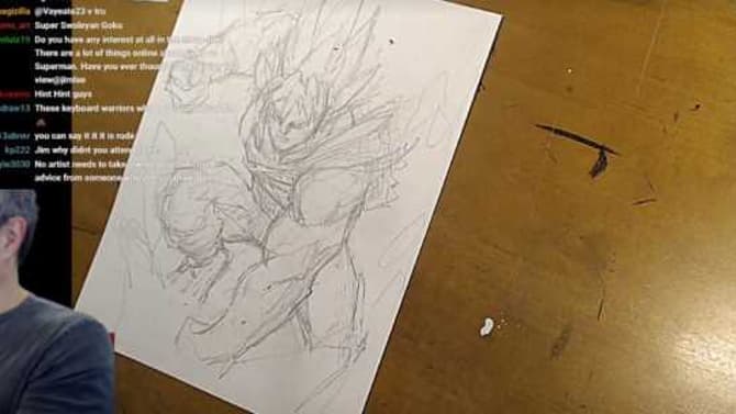 Iconic DC COMICS Artist Jim Lee Streams An Epic SSB Goku From DRAGON BALL SUPER