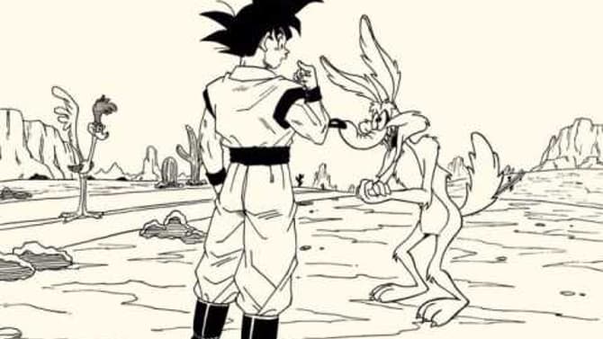 This Impressive Art Shows Goku Teaming Up With Coyote To Catch The Road Runner