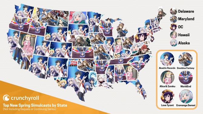 Crunchyroll Reveals Each State's Most Watched Spring 2017 Anime