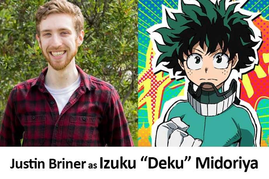 My Hero Academia English Voice Cast - Justin Briner as Izuku Deku Midoriya
