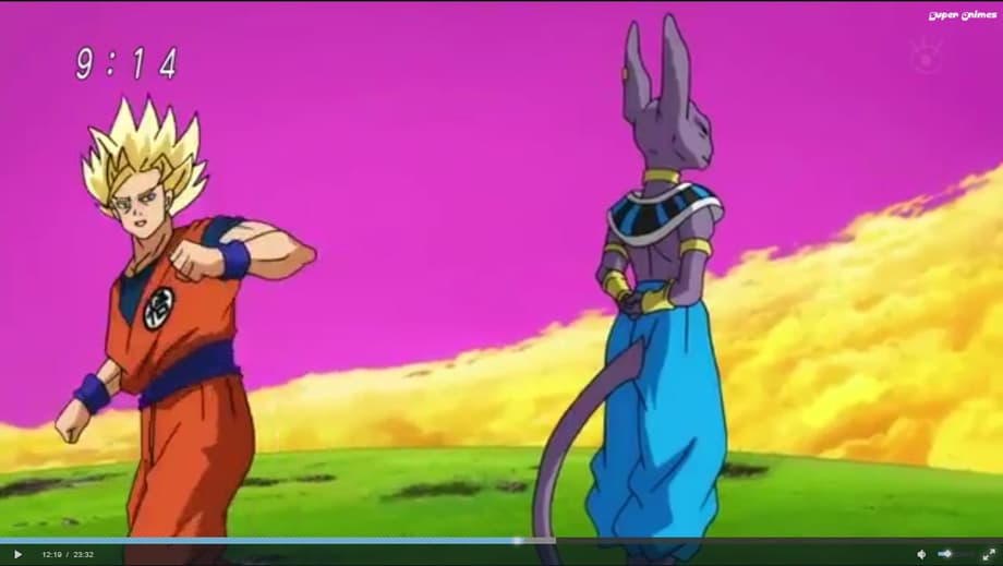 Goku vs Beerus orginal anime poor animation quality