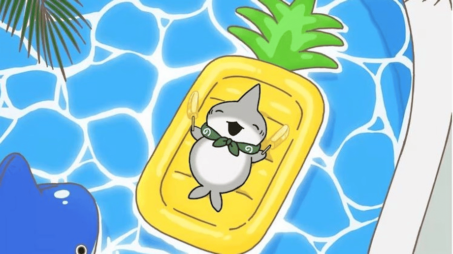 Adorable LITTLE SHARK'S DAY OUT Anime Series Gets New Visuals Showcasing A Favorite Snack... Pineapple