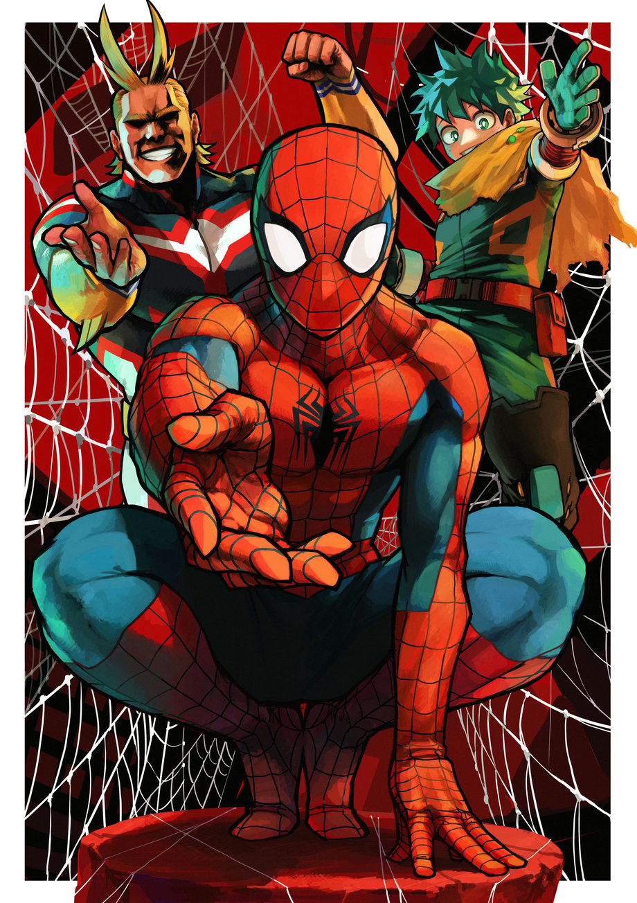 Marvel x My Hero Academia Art Exchange by KOHEI HORIKOSHI