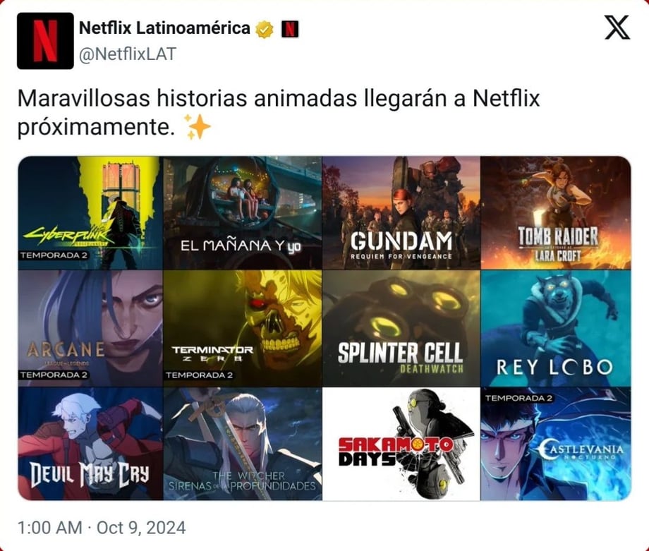 Netflix's Terminator Zero Season 2 X (Twitter) post